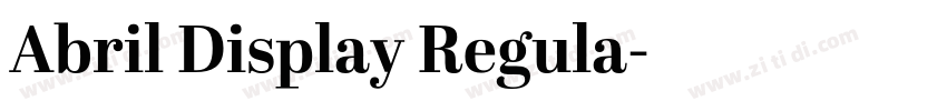 Abril Display Regula字体转换